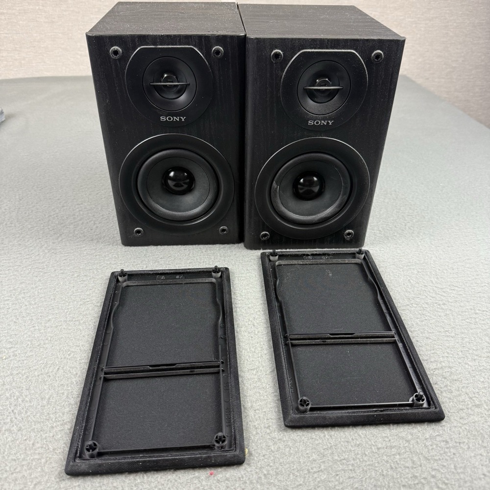 Sony‎ SS-SBT100 2-Way Stereo Bookshelf Speakers Pair (2) - TESTED - 6 Ohm